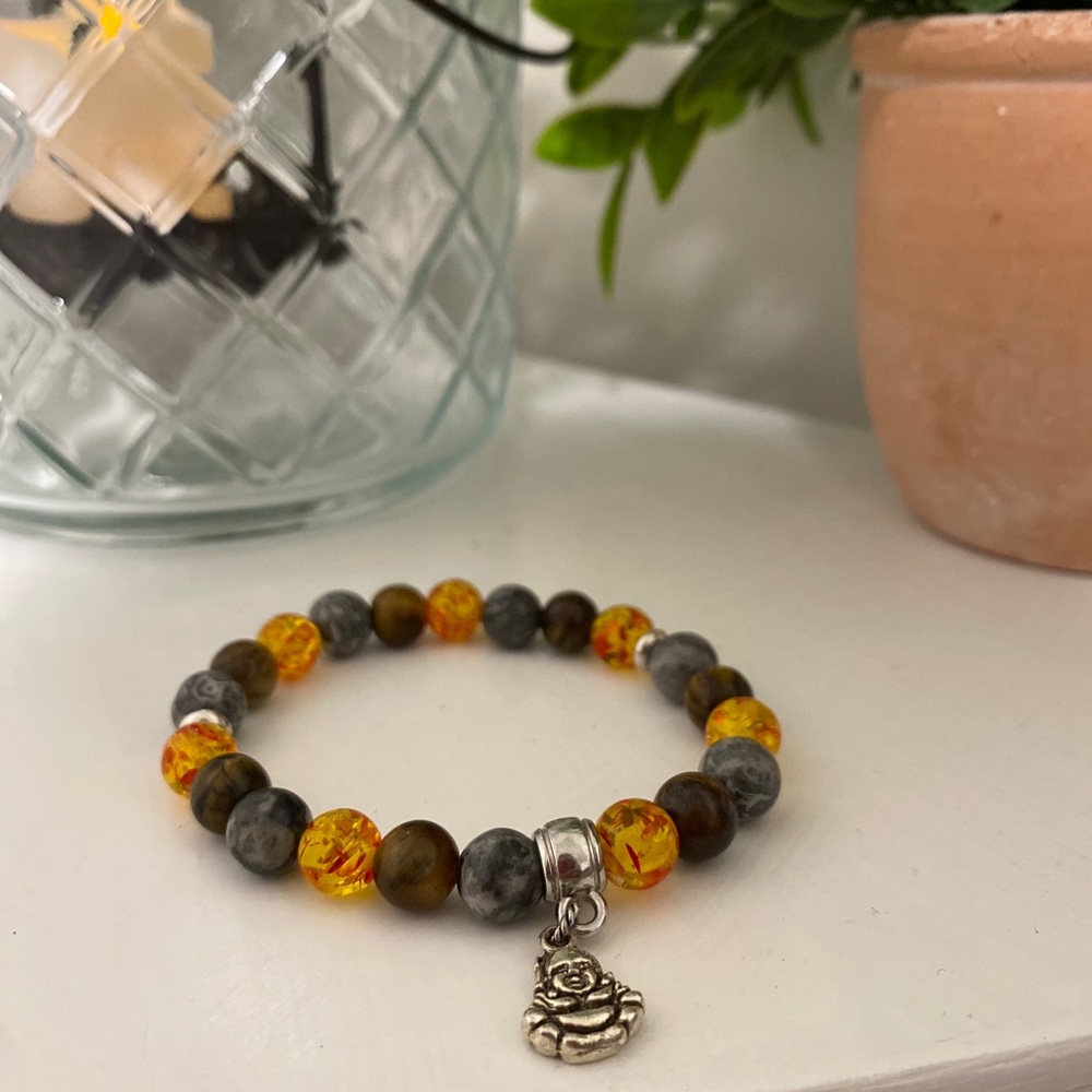 Gemstone beaded bracelet